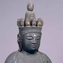 Important Cultural Property. Standing Eleven-Headed Kannon (Avalokiteśvara Ekadaśamukha). Myōden-ji Temple, Kyoto