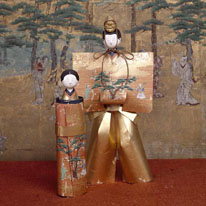 Hina Dolls, Jirōzaemon-Headed Tachibina (Standing Doll) Type, Kyoto National Museum