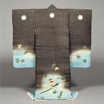 Furisode Katabira (Long-Sleeved Summer Kimono) with Momijiga, Kyoto National Museum