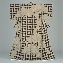 Kosode (Kimono) with Pines and Checkered Patterns, Kyoto National Museum