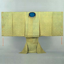 Konoshi (Outer Robe) for Informal Court Costume with Ko'aoi Diamond Pattern, Worn by Prince Takahito of Arisugawa, Kyoto National Museum