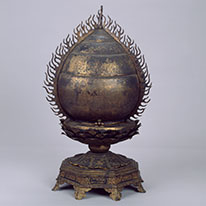 Important Cultural Property. Reliquary in the Shape of a Flaming Buddhist Jewel. Ninna-ji Temple, Kyoto.