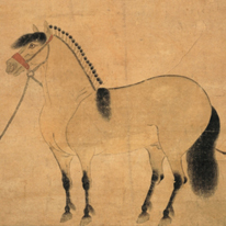 重文　駿馬図　景徐周麟賛　当館