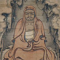 Important Cultural Property　Bodhidharma (Daruma), Hama (Gama) and Tieguai (Tekkai)　By Kissan Minchō　Tofukuji Temple, Kyoto
