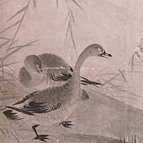 Important Cultural Property. Wild Geese and Reeds. By Oguri Sōtan and Sōkei. Kyoto National Museum