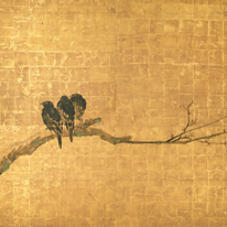 Ravens and Plum Tree Attributed to Unkoku Tōgan, Important Cultural Property (Kyoto National Museum)