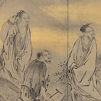 Hermits and a Fairy (Right Screen) by Kano Eitoku (Important Cultural Property, Kyoto National Museum)