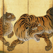 Dragon and Tiger by Kano Sanraku, Important Cultural Property, Myōshin-ji Temple
