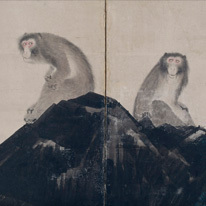 Monkeys by a Waterfall by Nagasawa Rosetsu