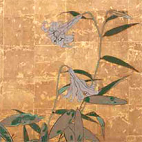 Pine and Lilies By Watanabe Shikō Konbu-in Temple, Nara