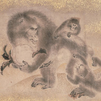 Monkeys by Mori Sosen, Kakinomoto Shrine, Hyogo
