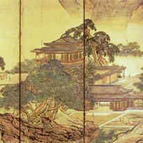 Landscape with Pavilion by Yuan Jiang (Kyoto National Museum)