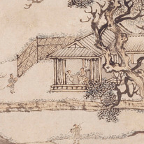 Lakeside Village Landscape After Zhao Linran by Wang Hui (Kyoto National Museum)