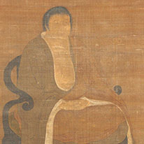 Important Cultural Property. Portrait of Priest Zhongfeng Mingben. By Yian. Inscription by Zhongfeng Mingben. Kōgen-ji Temple, Hyogo