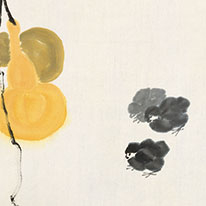 Cucurbit Gourds and Chicks, by Qi Baishi, Beijing Fine Art Academy [on view: February 26－March 17, 2019]