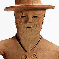 Male Haniwa Figurine with Hat. Kyoto National Musium